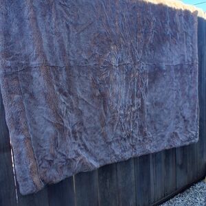 Restoration Hardware Plush Faux Fur Throw - Brown